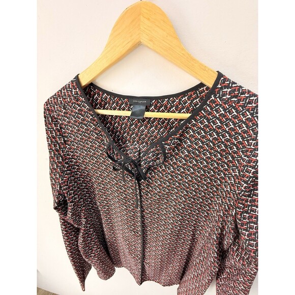 Ann Taylor Tops - ANN TAYLOR :WOMEN DRESS BLOUSE SIZE 8 VNECK PULLOVER  POLYESTER